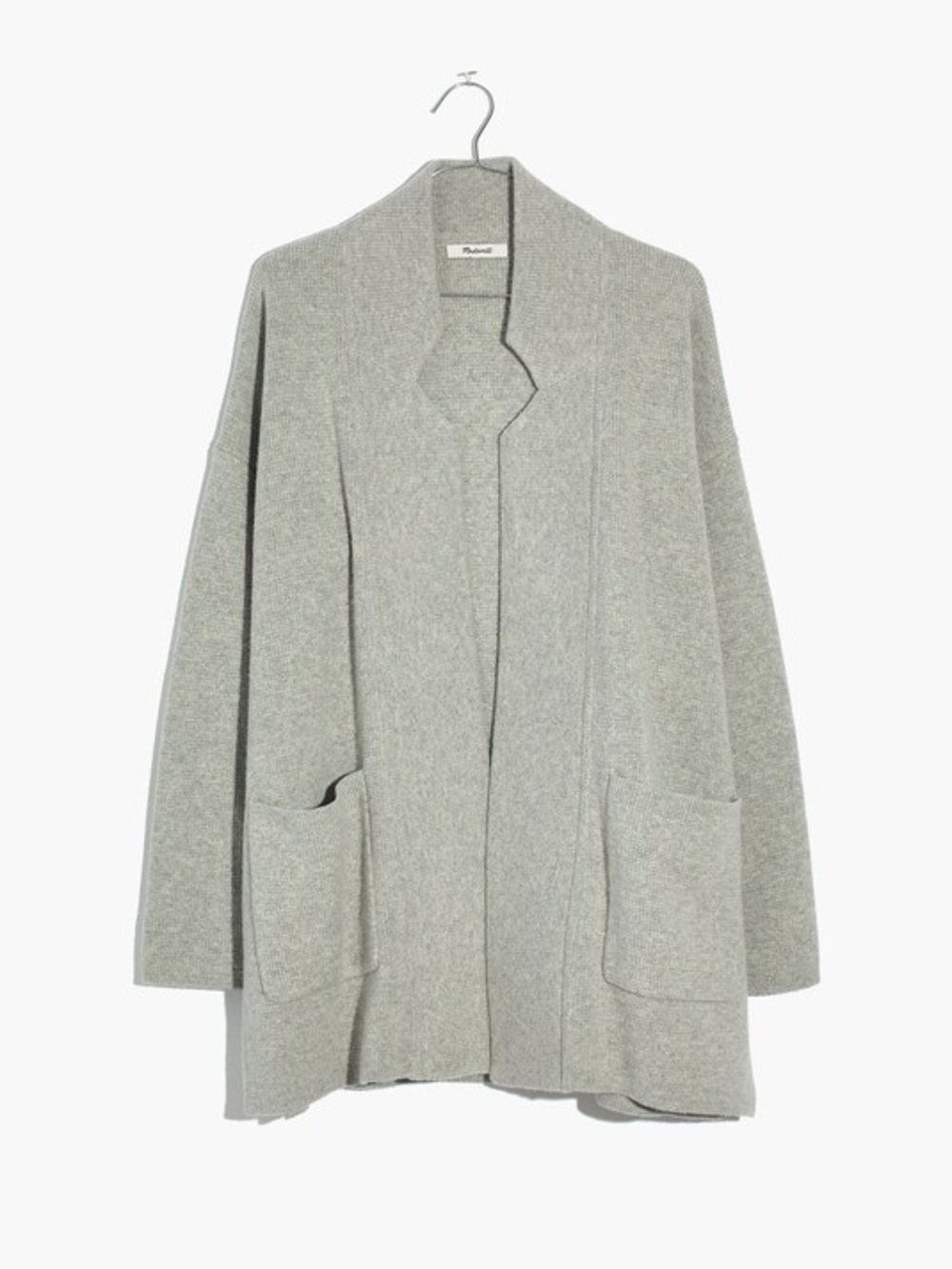 Madewell Spencer Sweater-Coat Heather Pebble Open Front Cardigan Small